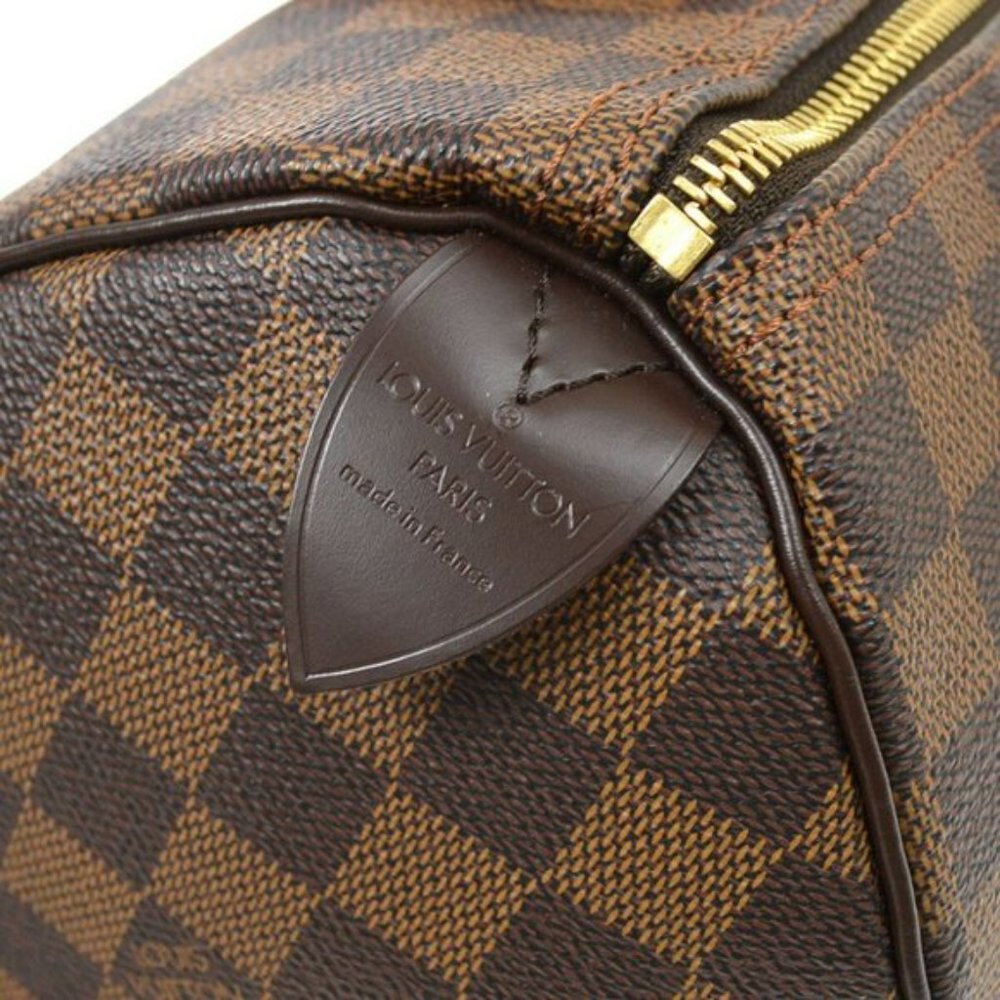 AUTHENTIC LOUIS VUITTON SPEEDY 25 HAND BAG PURSE DAMIER EBENE AA3079 - Picture 6 of 11